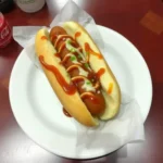 Hotdog with sauce